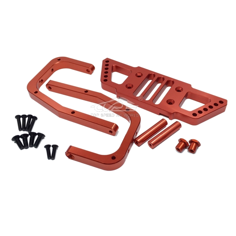 TOP SPEED RC WORLD Rear Bumper Kit Orange Red Fit HPI BAJA Rovan King Motor 5B 5T 5SC