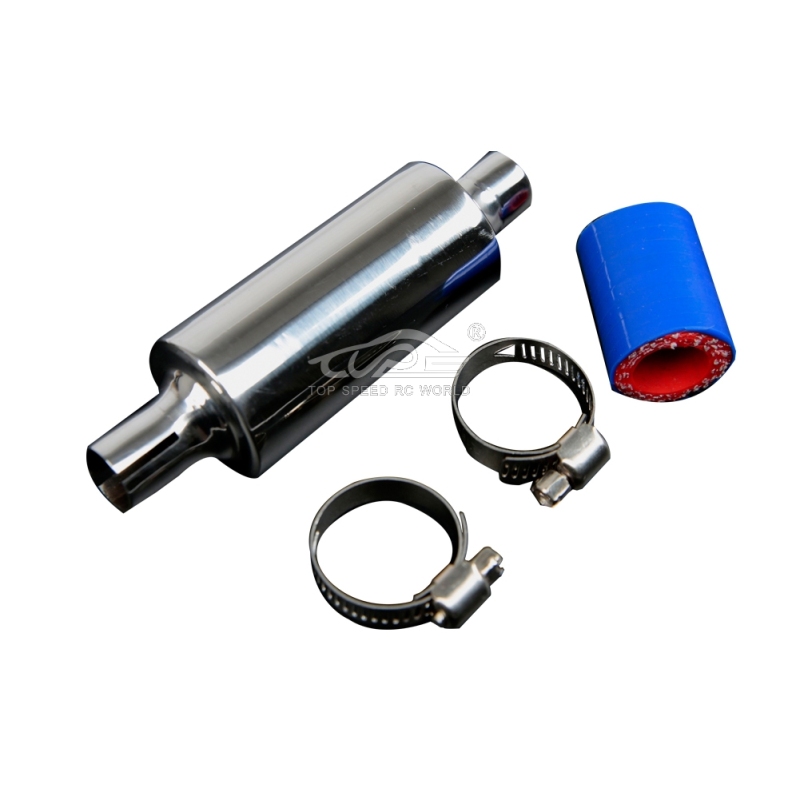 Alloy Silencer Muffler pipe kit for 1/5 RC HPI Baja 5B 5T 5SC Losi 5ive T