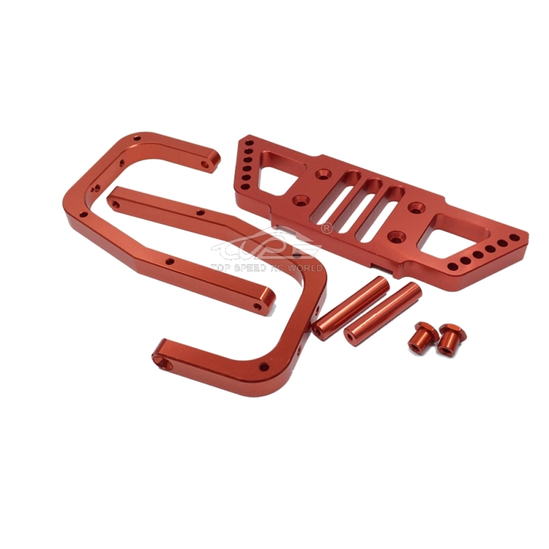 TOP SPEED RC WORLD Rear Bumper Kit Orange Red Fit HPI BAJA Rovan King Motor 5B 5T 5SC