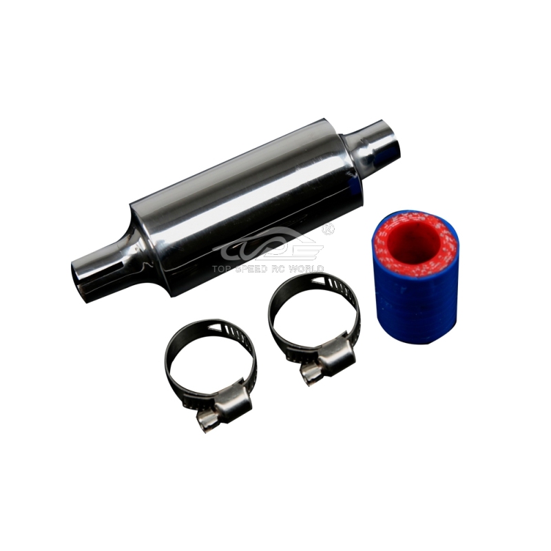 Alloy Silencer Muffler pipe kit for 1/5 RC HPI Baja 5B 5T 5SC Losi 5ive T