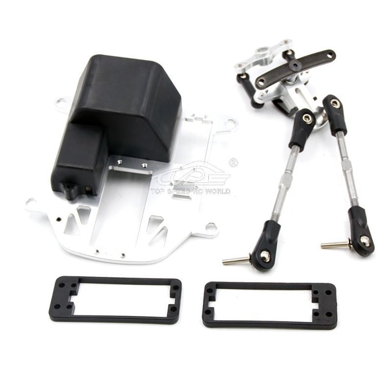 TOP SPEED RC WORLD Steering system with plastic battery case & pull rod end Set for BAJA 5B 5T 5SC