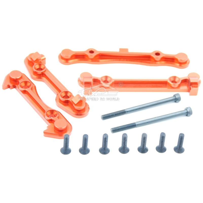 TOP SPEED RC WORLD Metal 8MM complete arm code set Orange for Losi 5ive T