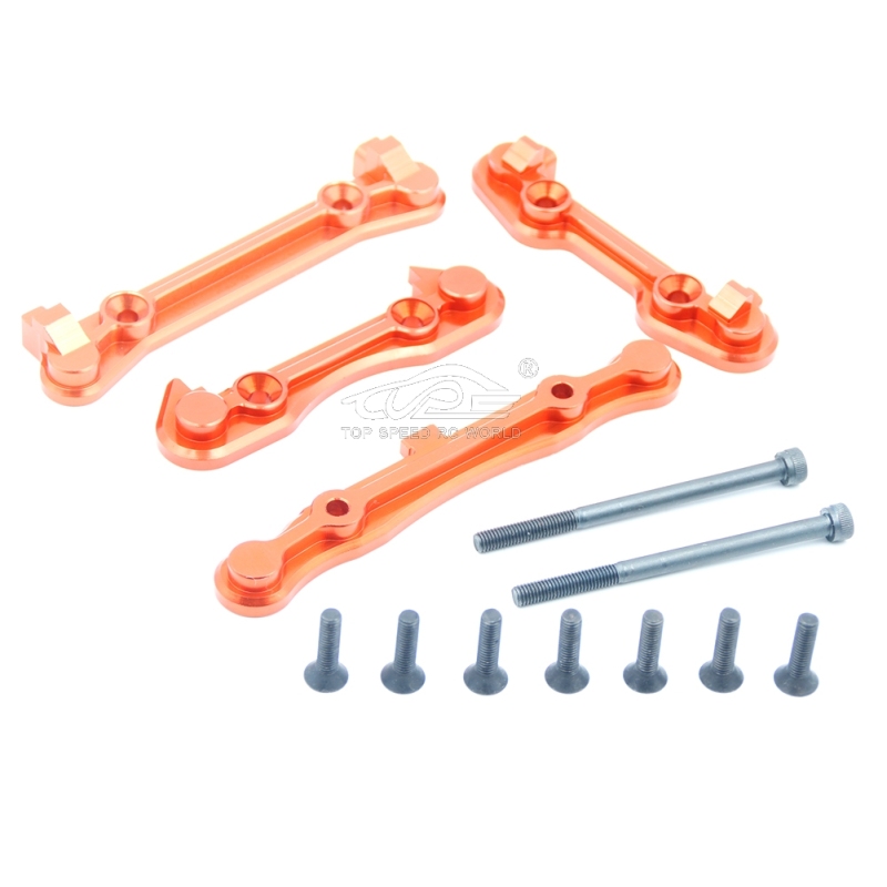 TOP SPEED RC WORLD Metal 8MM complete arm code set Orange for Losi 5ive T