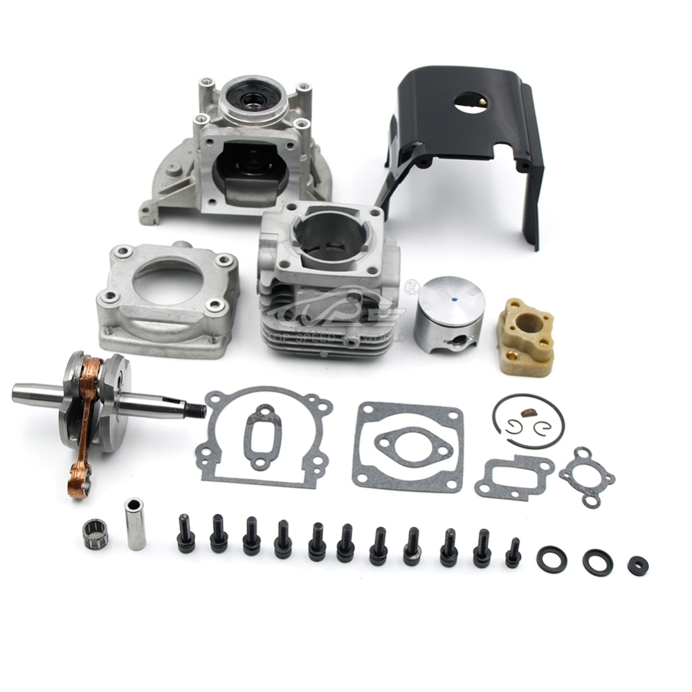 TOP SPEED RC WORLD Alloy High power Engine parts,32cc upgrade cylinde kit, four bolt head