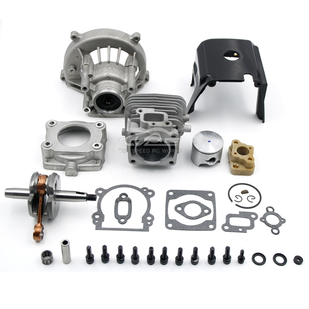 TOP SPEED RC WORLD Alloy High power Engine parts,32cc upgrade cylinde kit, four bolt head