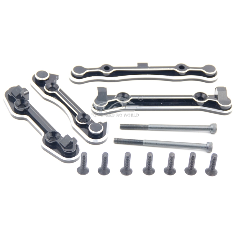 TOP SPEED RC WORLD Metal 8MM complete arm code set Black for Losi 5ive T