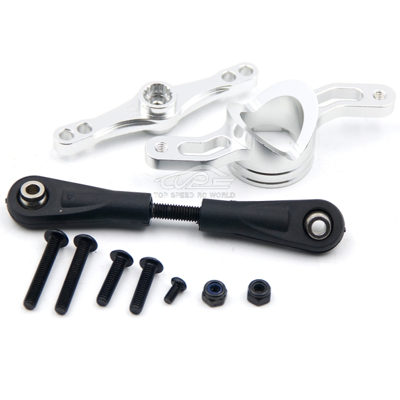 Metal two arms Steering holder Silver Fit for Losi 5ive T