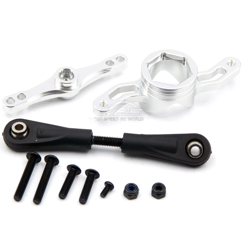 Metal two arms Steering holder Silver Fit for Losi 5ive T