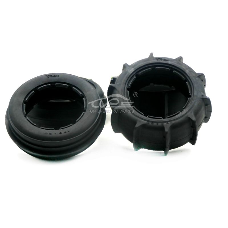 TOP SPEED RC WORLD Front and Rear Sand Tire Skin Set of 4PCS Fit 1/5 RC Buggy HPI BAJA Rovan Rofun KM 5B Ss Truck Parts