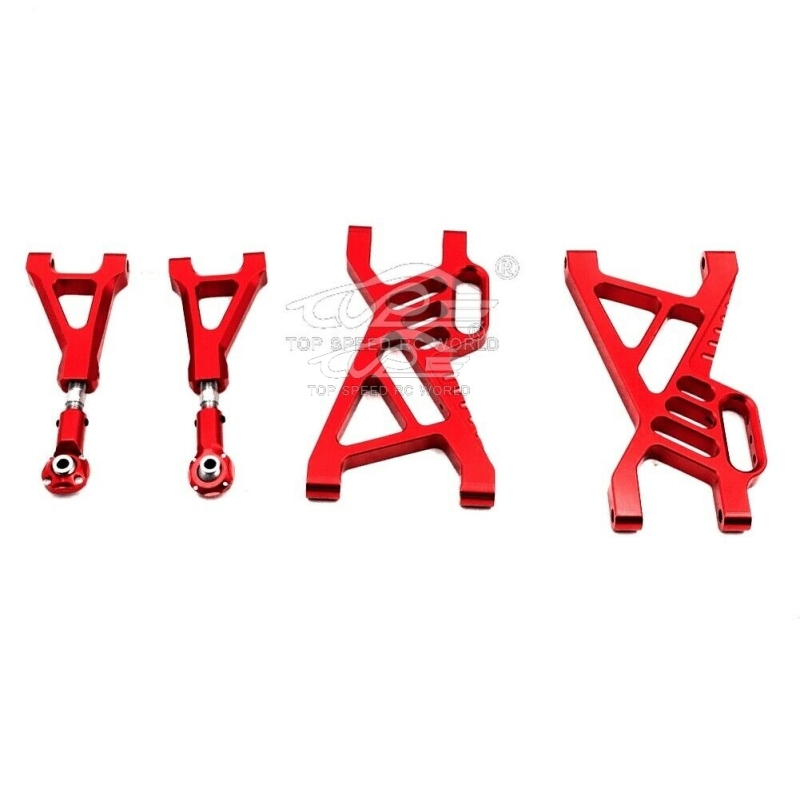 TOP SPEED RC WORLD Alloy rear suspension arm set Red fit 1/5 RC HPI baja 5B 5T 5SC