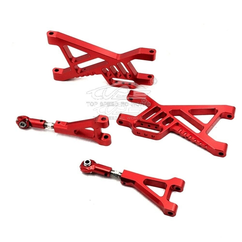 TOP SPEED RC WORLD Alloy rear suspension arm set Red fit 1/5 RC HPI baja 5B 5T 5SC