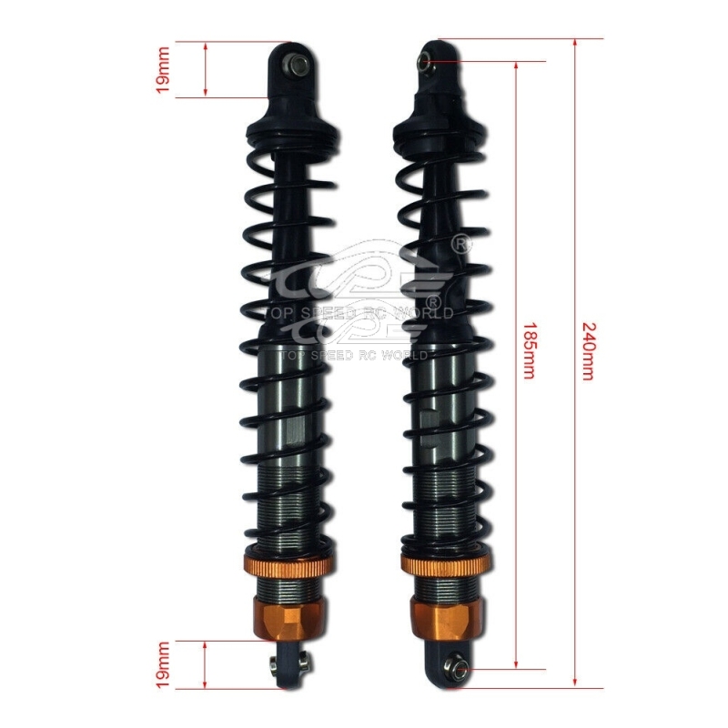 TOP SPEED RC WORLD Front and Rear Shock Absorber 6mm 4pcs Fit 1/5 HPI BAJA ROVAN KM 5B 5T 5SC BUGGY RC CAR PARTS