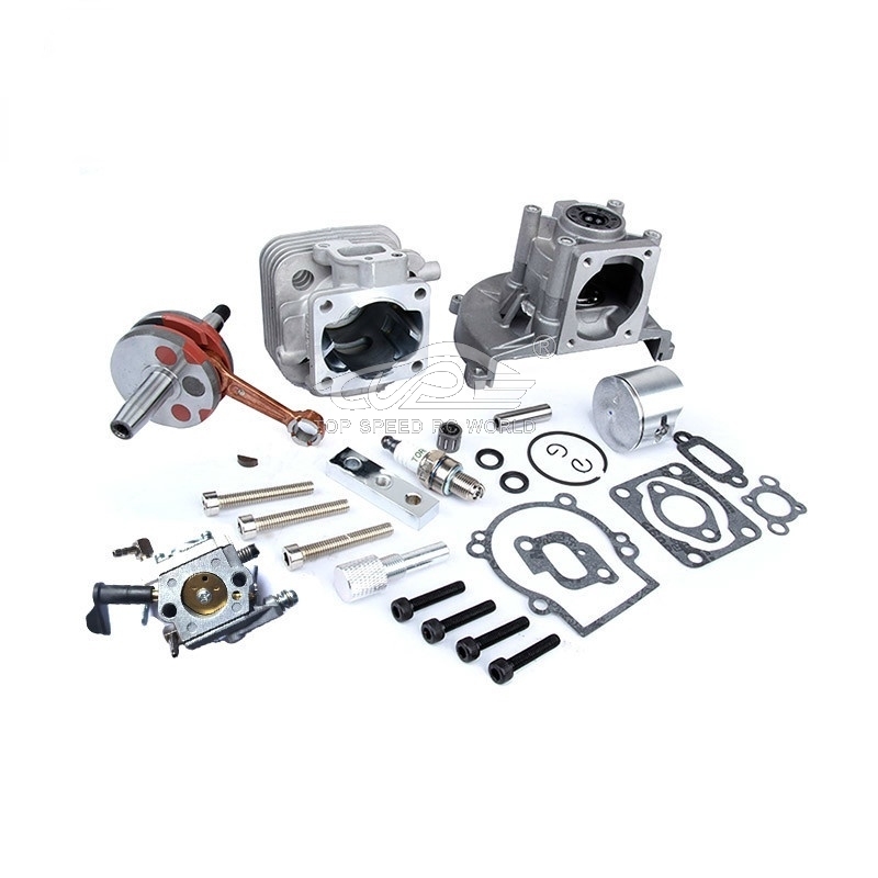 Four Bolt Head 30.5cc Engine Upgrade Cylinde Kit with Crankshaft & Carburetor for 1/5 HPI ROVAN KM BAJA LOSI 5IVE T FG MCD REDCAT RCMK DDT FID RACING 