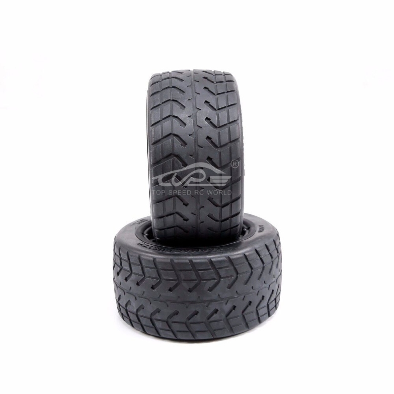 TOP SPEED RC WORLD Thicken on-Road Tire Front And Rear Wheel Tyre Assembly FOR 1/5 HPI KM Rofun Rovan BAJA 5B SS Rc Car Toys Parts