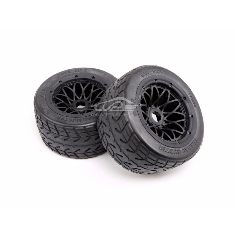 TOP SPEED RC WORLD Thicken on-Road Tire Front And Rear Wheel Tyre Assembly FOR 1/5 HPI KM Rofun Rovan BAJA 5B SS Rc Car Toys Parts