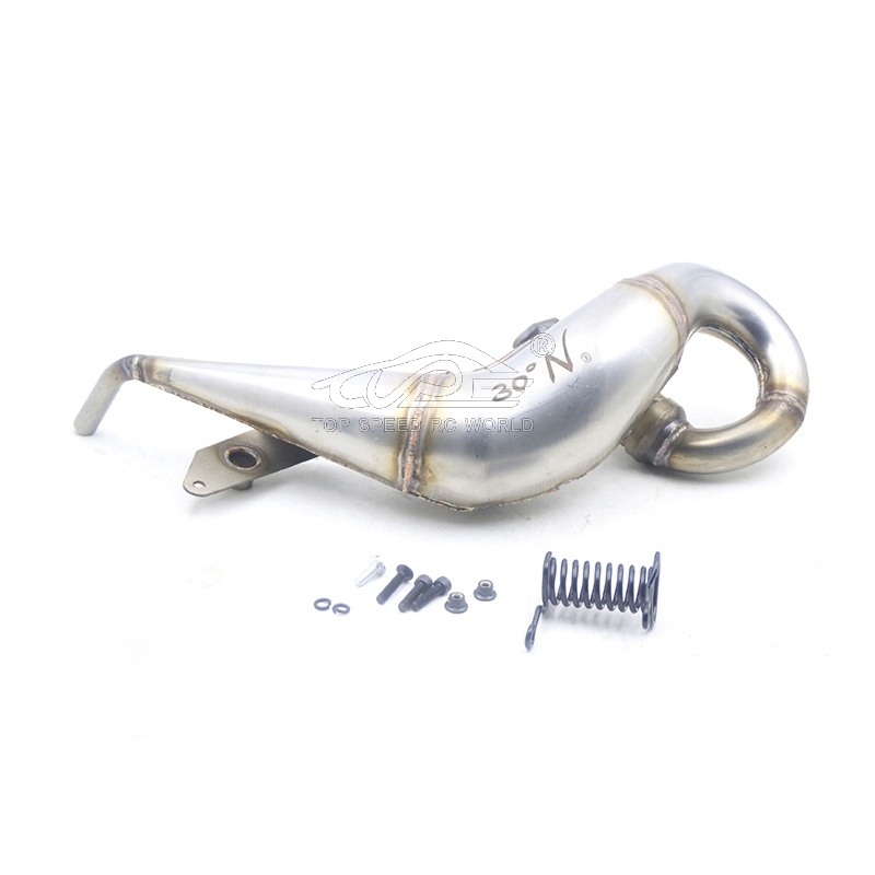 TOP SPEED RC WORLD Stainless Pipe Exhaust Kit for 1/5 Losi 5ive-T Rofun Rovan LT Km X2 Rc Car Racing Gas Powerful Toys Parts