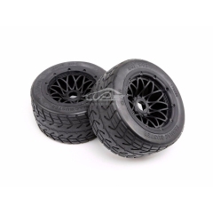 FLMLF Thicken on-Road Tire Rear Complete Wheel Tyre FOR 1/5 HPI KM Rofun Rovan BAJA 5B SS Rc Car Toys Parts