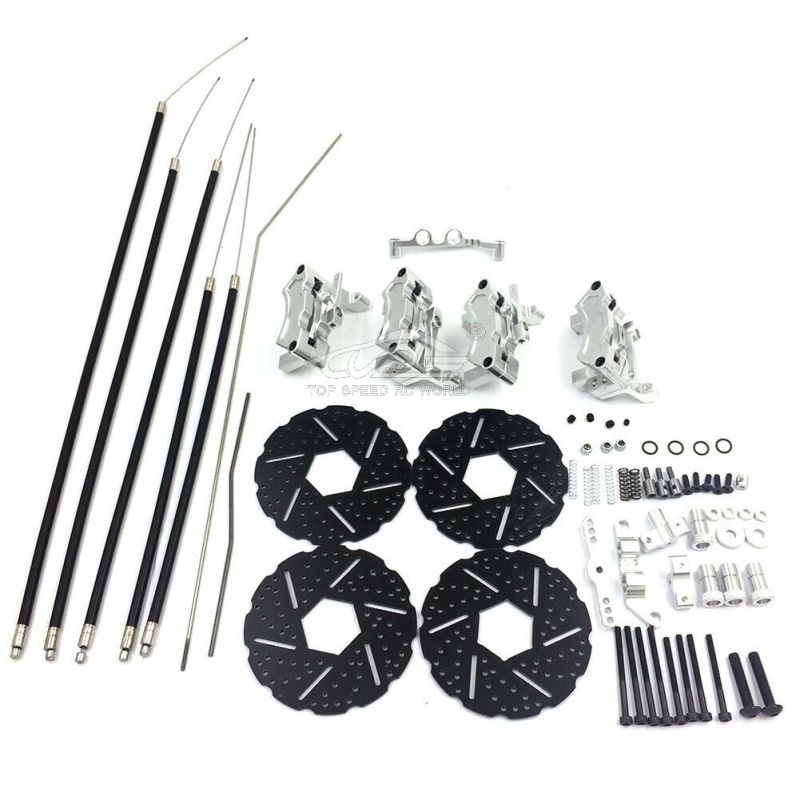TOP SPEED RC WORLD Front and Rear Wheels Cable Wire Brake Set for 1/5 Hpi RV Km Baja 5B 5T 5SC