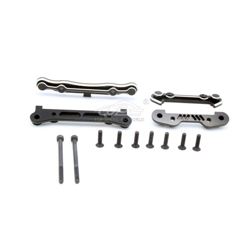 TOP SPEED RC WORLD Metal 8MM complete arm code set Black for Losi 5ive T