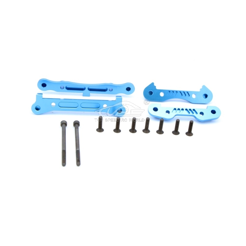 TOP SPEED RC WORLD Metal 8MM complete arm code set Blue for Losi 5ive T