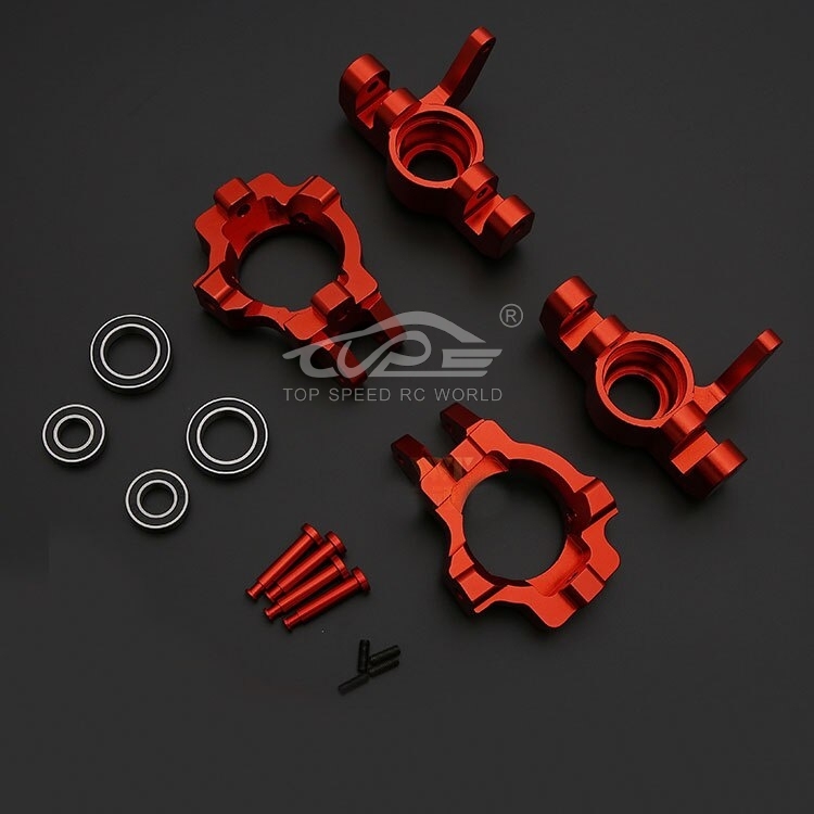 TOP SPEED RC WORLD Alloy Front Hub kit red fit Losi 5ive T