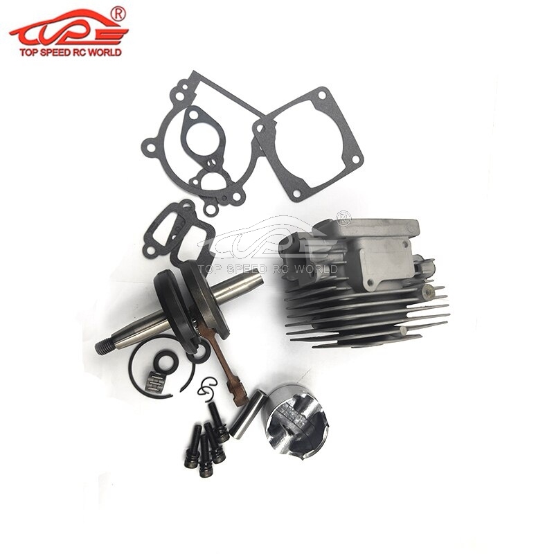 36cc Cylinder Kit with Crankcase for 1/5 Hpi ROFUN ROVAN KM Baja LOSI 5IVE T FG Engines Rc Car Parts