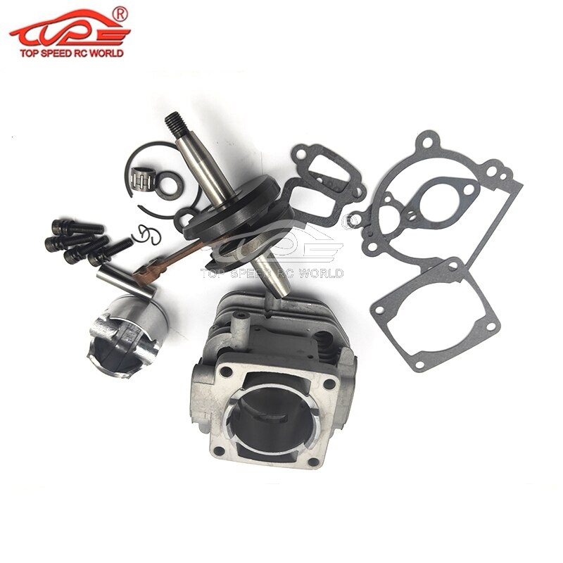 36cc Cylinder Kit with Crankcase for 1/5 Hpi ROFUN ROVAN KM Baja LOSI 5IVE T FG Engines Rc Car Parts