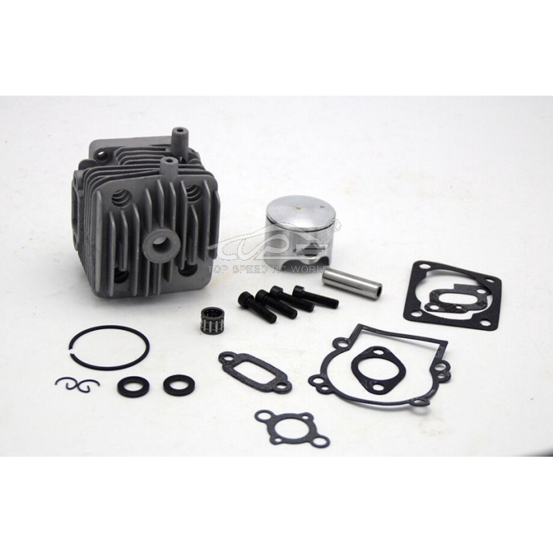 TOP SPEED RC WORLD 35cc 4 Bolt Cylinder Head Piston Set ONLY fit for TSRC Kingmotor XJM Engine
