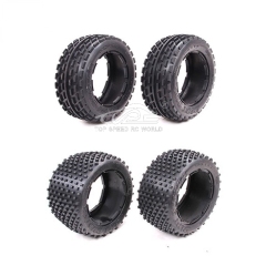 FLMLF Off-road Front And Rear Tyres Skin Set for 1/5 HPI ROFUN BAHA ROVAN KM Baja 5B SS Truck Spare Toys Parts