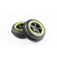 FLMLF Front Desert Wheel Tyre Set with New Hub for 1/5 Hpi Rofun Rovan Km Baja 5B SS RC CAR Toys Parts