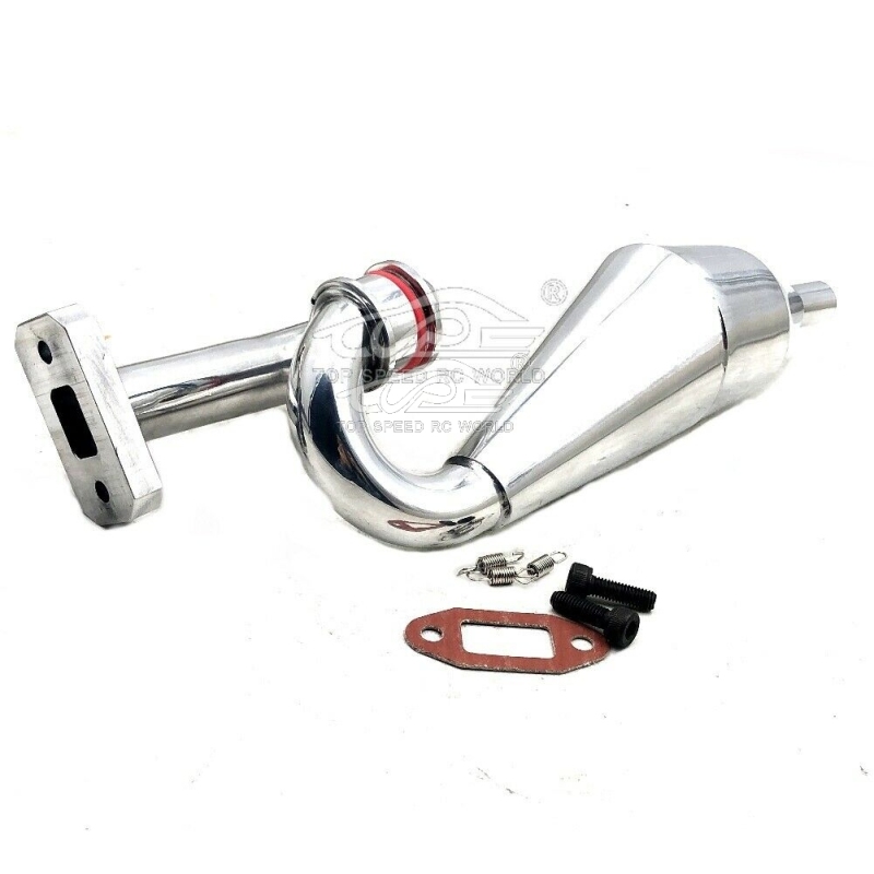 TOP SPEED RC WORLD Aluminum Tuning Exhaust Pipe For 1/5 HPI Rovan Kingmotor rofun Baja 5B SS 5T 5SC truck rc car parts