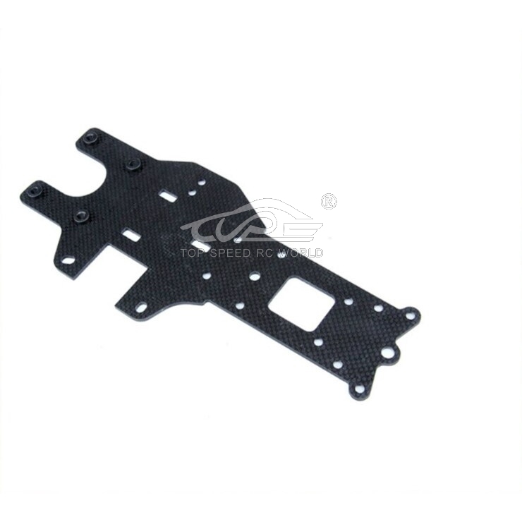 TOP SPEED RC WORLD Carbon Fiber Rear Chassis Plate Fit for 1/5 HPI ROVAN ROFUN KINGMOTOR BAJA 5B 5T 5SC TRUCK RC CAR PARTS