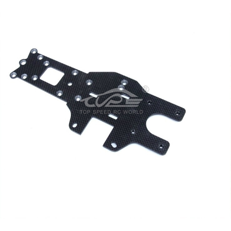 TOP SPEED RC WORLD Carbon Fiber Rear Chassis Plate Fit for 1/5 HPI ROVAN ROFUN KINGMOTOR BAJA 5B 5T 5SC TRUCK RC CAR PARTS