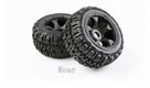 FLMLF Third Generation Knobby Tyre Rear Tire Assembly for 1/5 Scale HPI ROFUN BAHA ROVAN KM BAJA 5B Truck Rc Car Part