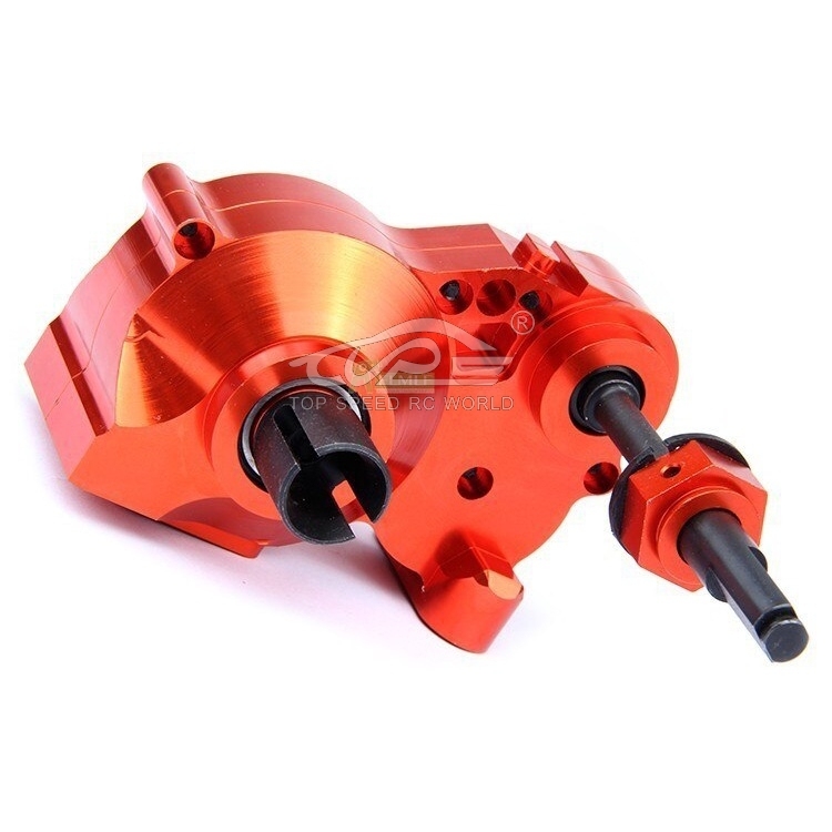 TOP SPEED RC WORLD Alloy CNC Heavy Complete Diff Gear Box Differential Gear Box Fit for 1/5 HPI ROVAN KM BAJA 5B 5T 5SC SS TRUCK RC CAR PARTS