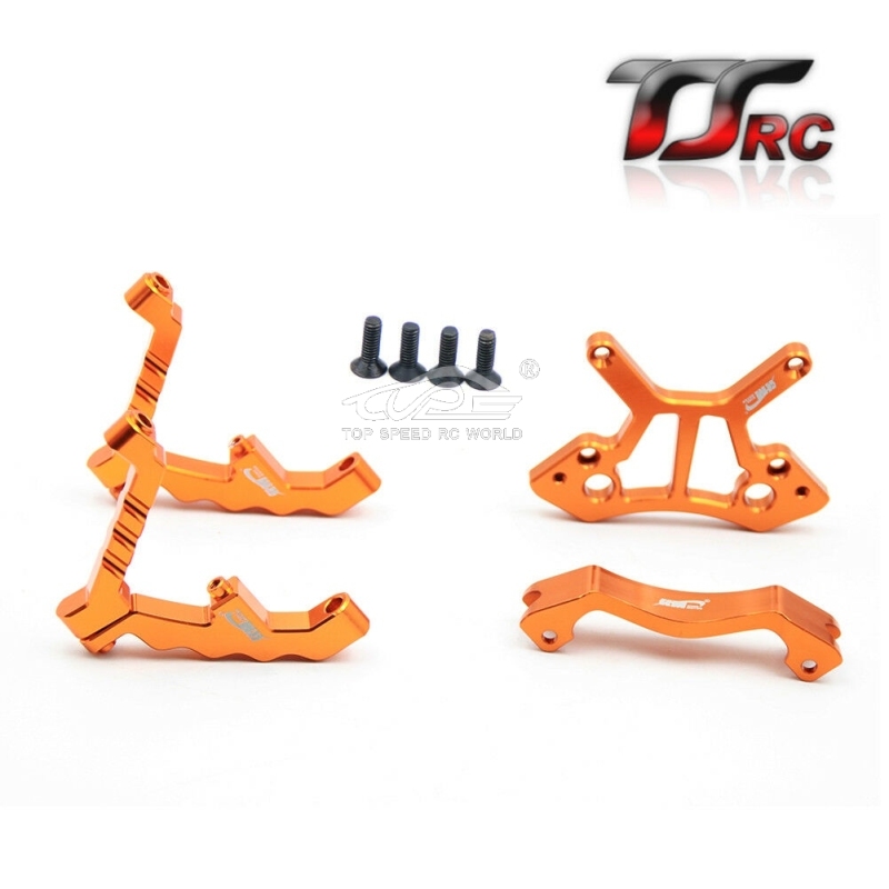TOP SPEED RC WORLD Alloy CNC Front Shock Tower Support Set for 1/5 HPI Rovan Kingmotor Rofun Baja 5B 5T 5SC Truck Rc Car Parts