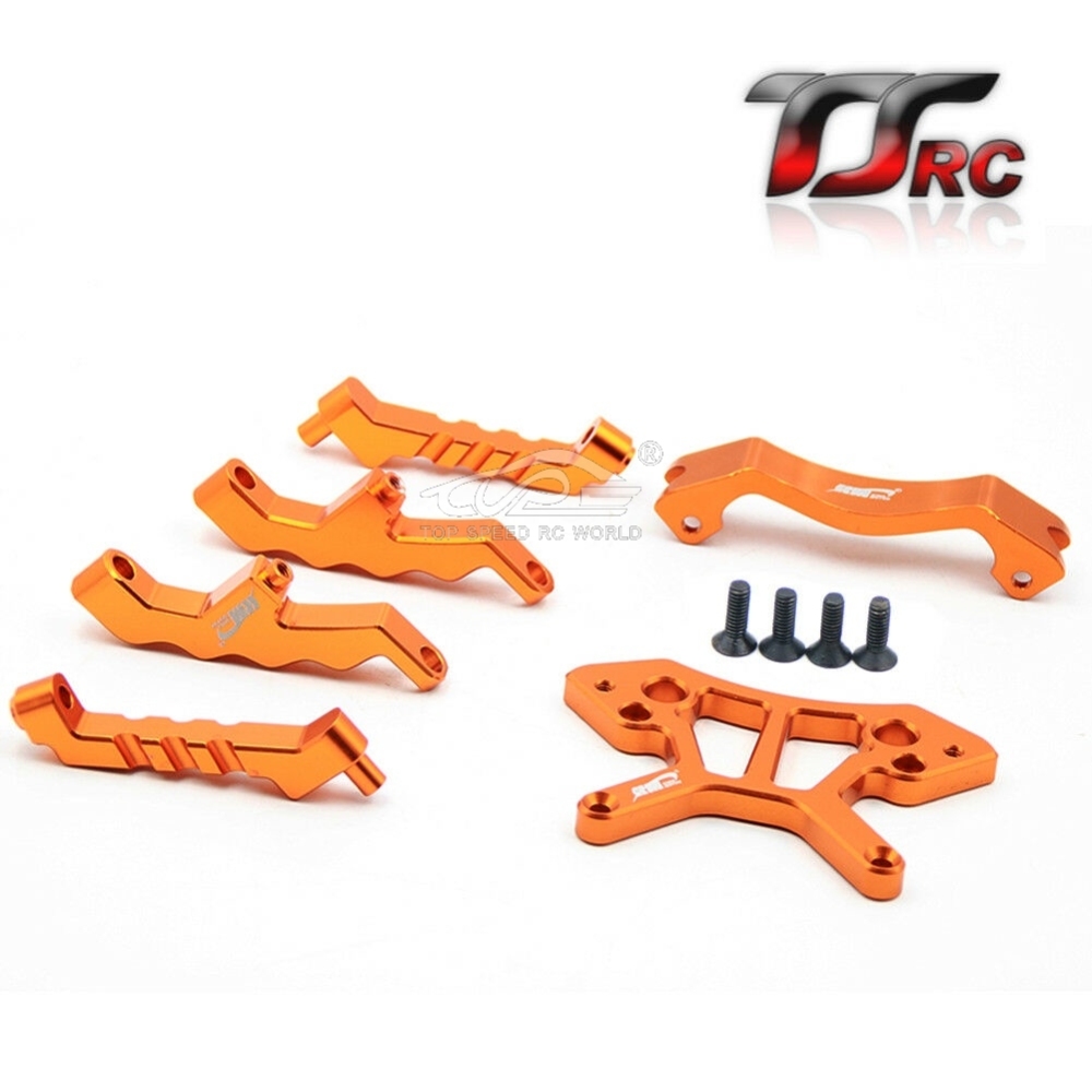 TOP SPEED RC WORLD Alloy CNC Front Shock Tower Support Set for 1/5 HPI Rovan Kingmotor Rofun Baja 5B 5T 5SC Truck Rc Car Parts