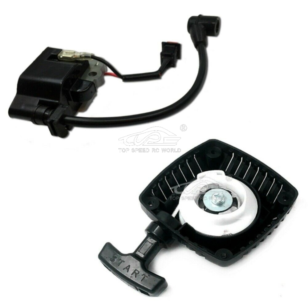 TOP SPEED RC WORLD Ignition Coil and Pull Start Fit 1/5 HPI Baja Losi FG GoPed Redcat Rcmk Ddt Fid Rofun Truck Engines Parts