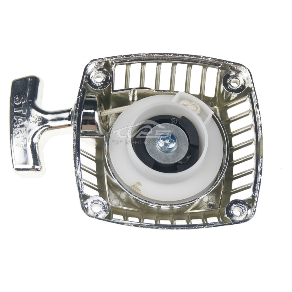 Chrome Pull Starter for 23cc-30.5cc Zenoah CY Motor for 1/5 Hpi Rovan Kingmotor Rofun Baja 5B 5T FG Losi 5ive T Redcat Rcmk Truck Rc Car Parts