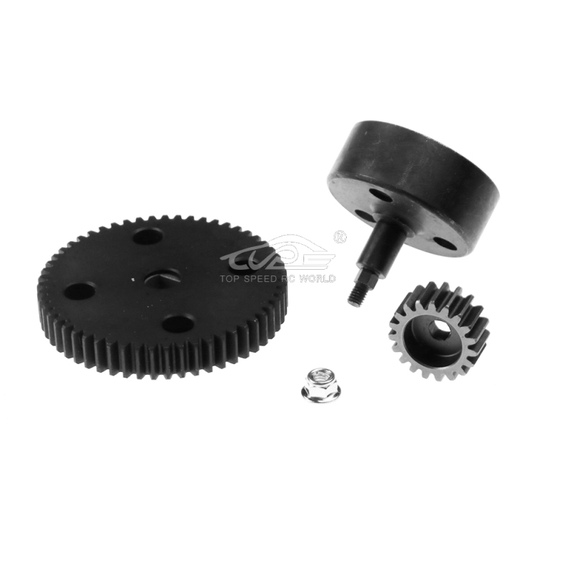 Upgraded Clutch Bell Metal Cup Gear Set ( High Speed 19T/55T) for 1/5 Scale Hpi Rovan KM ROFUN Baja 5B 5T 5SC SS TRUCK RC CAR Parts