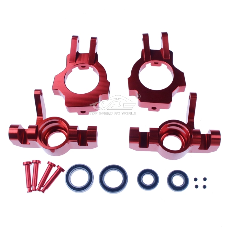 TOP SPEED RC WORLD Alloy Front Hub kit red fit Losi 5ive T