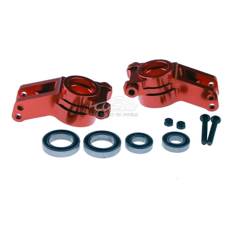 TOP SPEED RC WORLD Alloy Rear Hub kit red fit Losi 5ive T