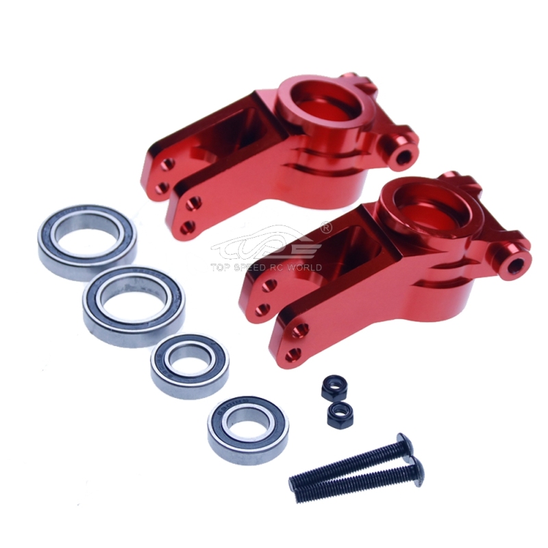 TOP SPEED RC WORLD Alloy Rear Hub kit red fit Losi 5ive T