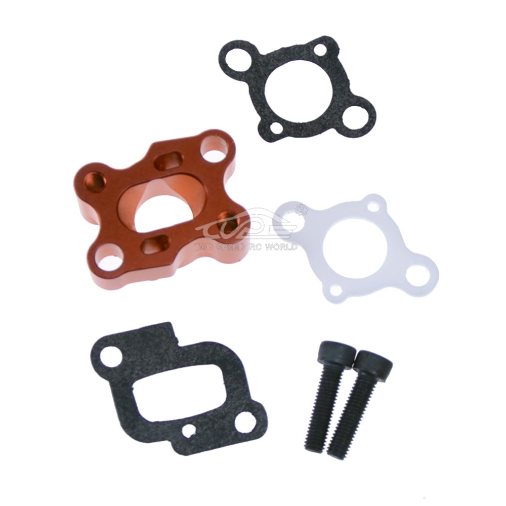 TOP SPEED RC WORLD CNC Intake Manifold Red for HPI Rovan KM 1/5 Rc Buggies Baja 5B 5T 5SC