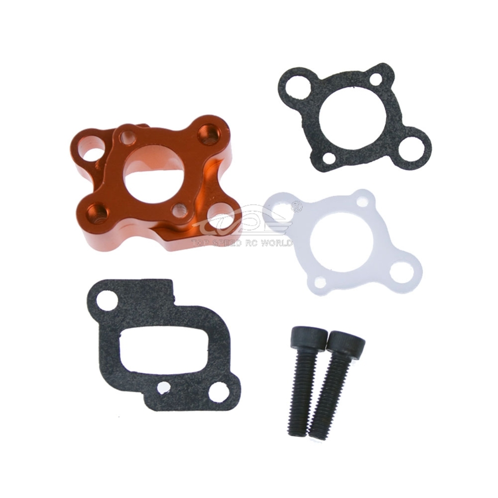 TOP SPEED RC WORLD CNC Intake Manifold Red for HPI Rovan KM 1/5 Rc Buggies Baja 5B 5T 5SC