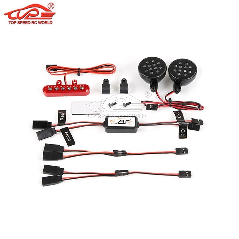 TOP SPEED RC WORLD LED Front Lamp + Taillight Rear Light Set 2 for 1/5 Scale Hpi Rofun Km Rovan Baja 5B 5SC BAJA 4WD TRUCK Rc Car Parts