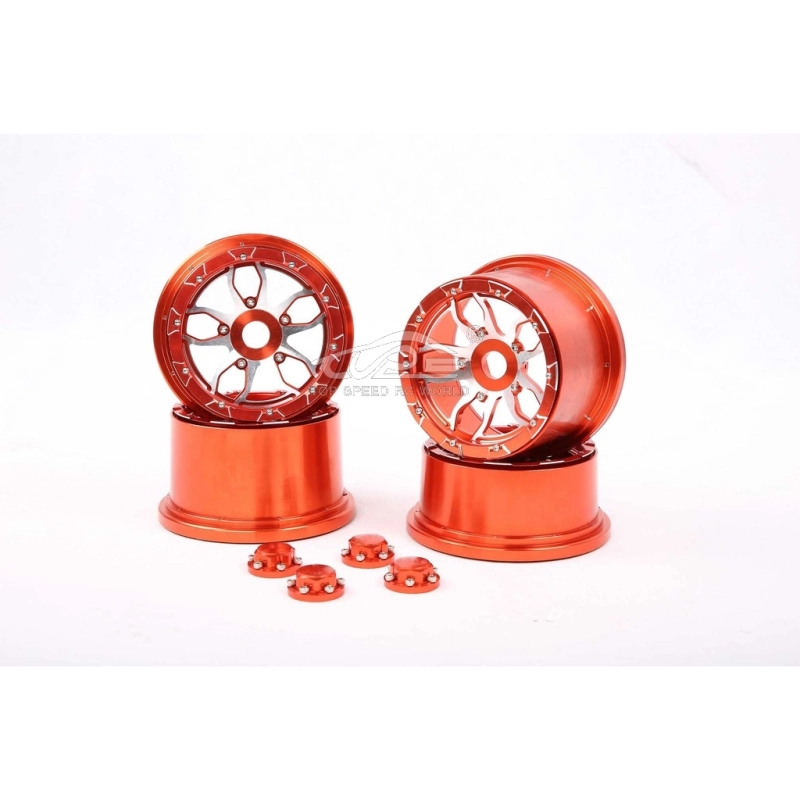 TOP SPEED RC WORLD CNC Metal Wheel Hub Set Fit for 1/5 RC CAR Hpi Rofun Rovan KM Baja 5b Upgrade Parts