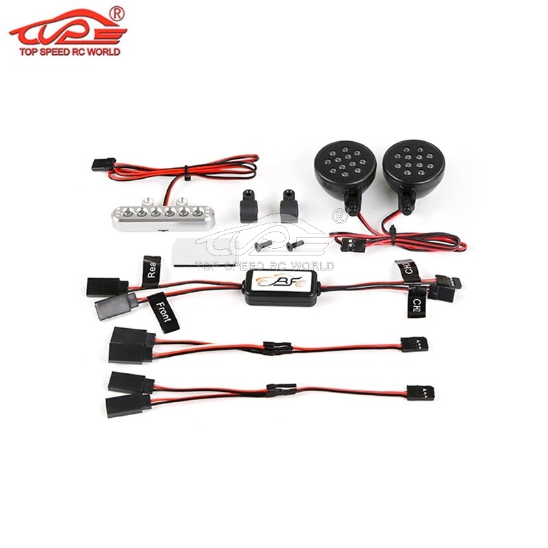 TOP SPEED RC WORLD LED Front Lamp + Taillight Rear Light Set 2 for 1/5 Scale Hpi Rofun Km Rovan Baja 5B 5SC BAJA 4WD TRUCK Rc Car Parts
