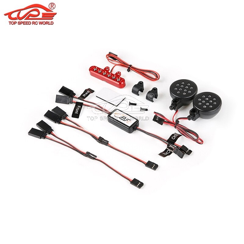 TOP SPEED RC WORLD LED Front Lamp + Taillight Rear Light Set 2 for 1/5 Scale Hpi Rofun Km Rovan Baja 5B 5SC BAJA 4WD TRUCK Rc Car Parts