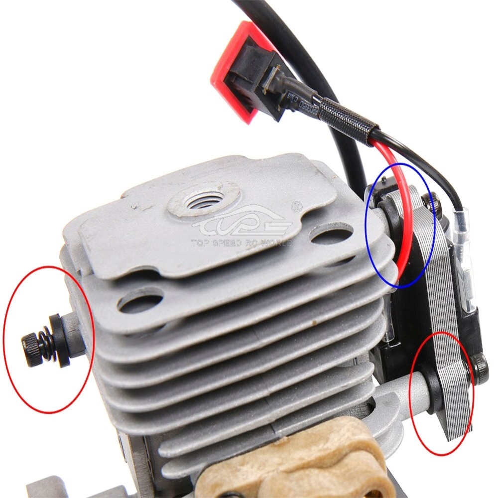 TOP SPEED RC WORLD High Temperature Resistant Materials Ignition Coil,Cylinder Cover Heat Insulation Pad for 1/5 HPI ROFUN ROVAN BAJA KM 5T 5B 5SC eng